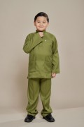 Hud Baju Melayu Olive Green