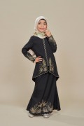 Charlene Kurung Sulam Kids Black