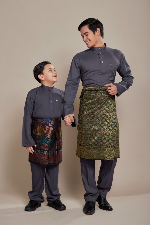 Nuh Baju Melayu Dark Grey