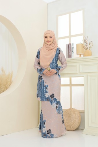 Milea Kurung Moden Blue Nude