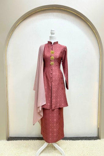 Qisteena Kebarung Moden Dusty Rose