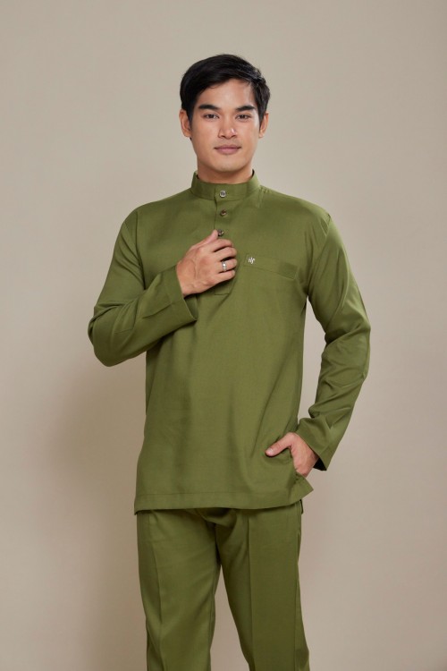 Nuh Baju Melayu Olive Green