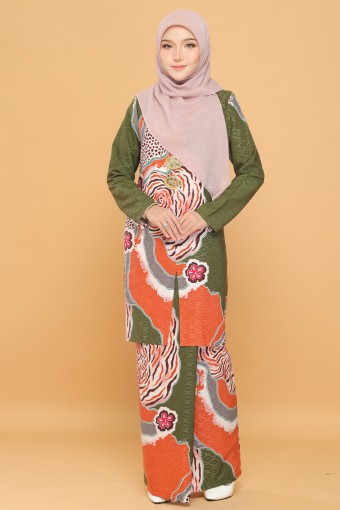 Melur Kebarung Batik Olive Green