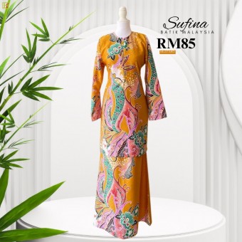 Sufina Kurung Batik Malaysia Mustard
