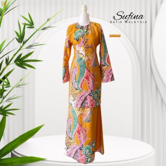 Sufina Kurung Batik Malaysia Mustard