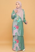 Mawar Batik Kurung Moden Dusty Green