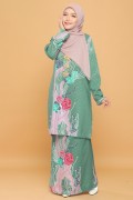 Mawar Batik Kurung Moden Dusty Green