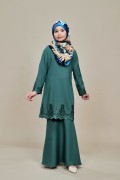 Allura Kurung Lace Dusty Green Kids