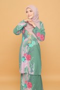 Mawar Batik Kurung Moden Dusty Green