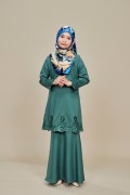 Allura Kurung Lace Dusty Green Kids