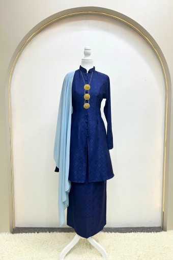 Qisteena Kebarung Moden Navy Blue