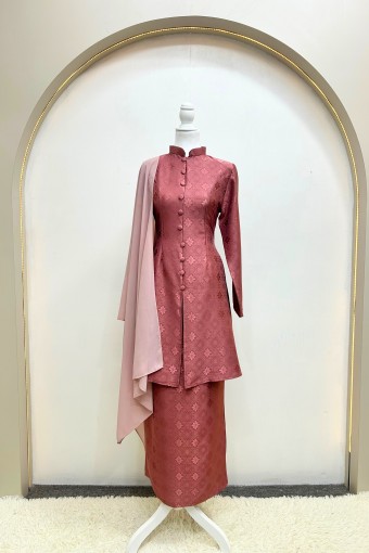 Qisteena Kebarung Moden Dusty Rose