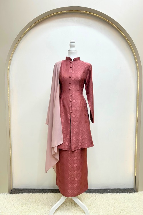 Qisteena Kebarung Moden Dusty Rose
