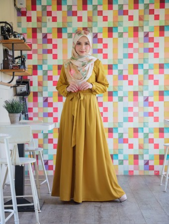 The Freya Dress Mustard