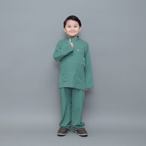 Sayf Baju Melayu Kids Dusty Green