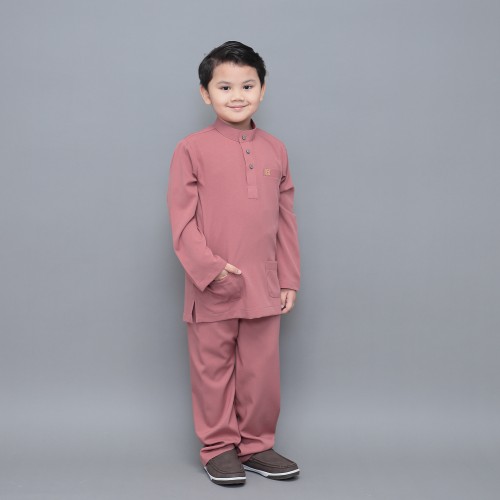 Sayf Baju Melayu Kids Dusty Rose