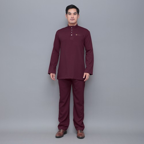 Quds Baju Melayu Burgundy