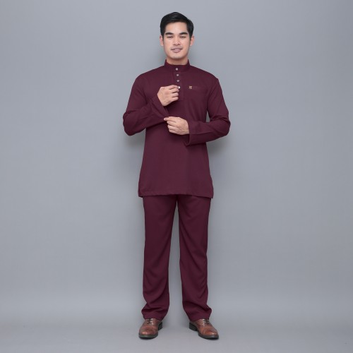 Quds Baju Melayu Burgundy