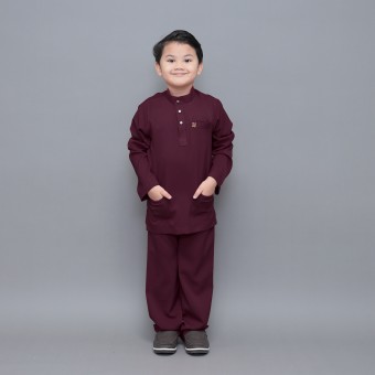 Sayf Baju Melayu Kids Burgundy