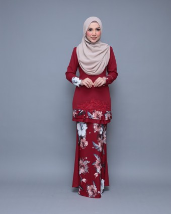 Claerysa Ironless Red Maroon