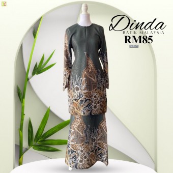 Dinda Kurung Batik Malaysia Grey
