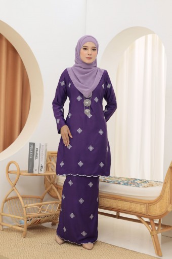 Songket Sulam Dokoh Purple