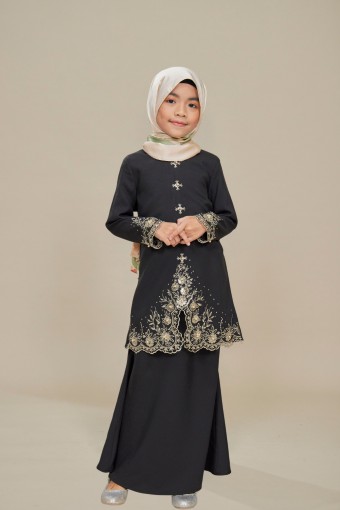 Melissa Sulam Kurung Kids Black