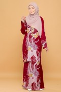 Mawar Batik Kurung Moden Maroon