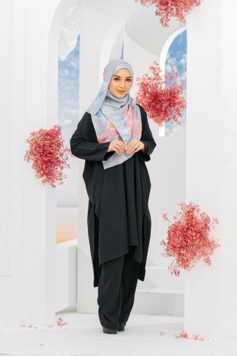 Khalilaa Kaftan Suit Black