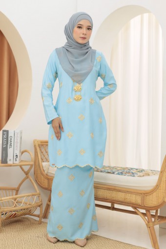 Songket Sulam Biku Baby Blue