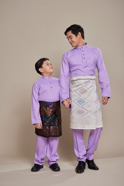 Hud Baju Melayu Lavender Purple