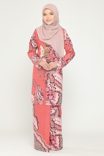 Seroja Kebarung Batik Ironless Dusty Peach