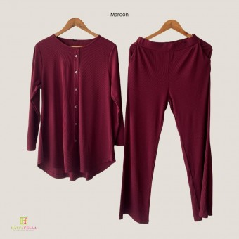 Bella Suit Ironless Maroon