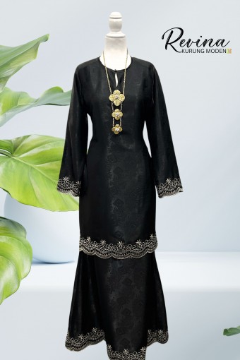 Revina Kurung Moden Black