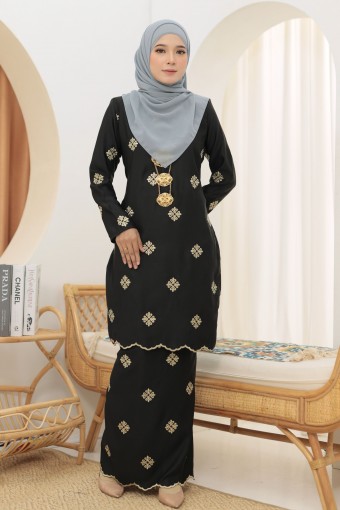 Songket Sulam Biku Black