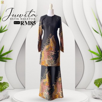 Juwita Kurung Batik Malaysia Black