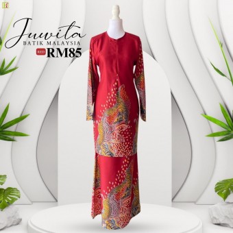 Juwita Kurung Batik Malaysia Red
