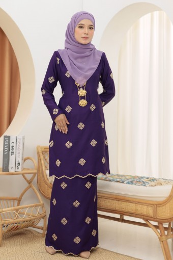 Songket Sulam Biku Purple