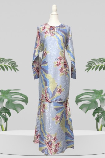 Kesuma Kurung Batik Baby Blue