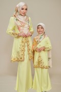 Melissa Sulam Kurung Kids Soft Yellow