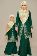 Melissa Sulam Kurung Kids Emerald Green