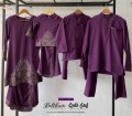 Kalthum Sulam Kurung Dark Purple Kids