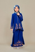 Charlene Kurung Sulam Kids Royal Blue