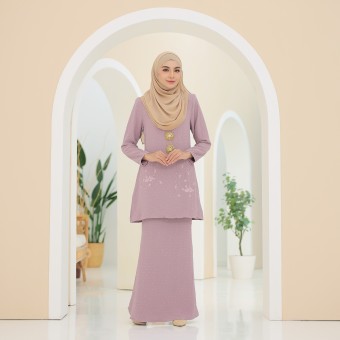 Tiffany Kurung Moden Ironless Lilac