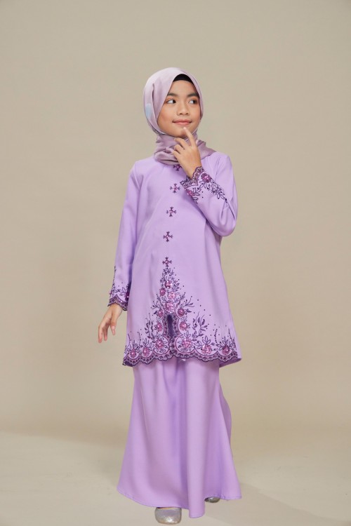 Melissa Sulam Kurung Kids Lavender Purple