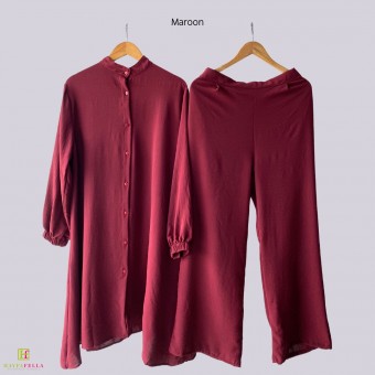 Hayna Suit Ironless Maroon