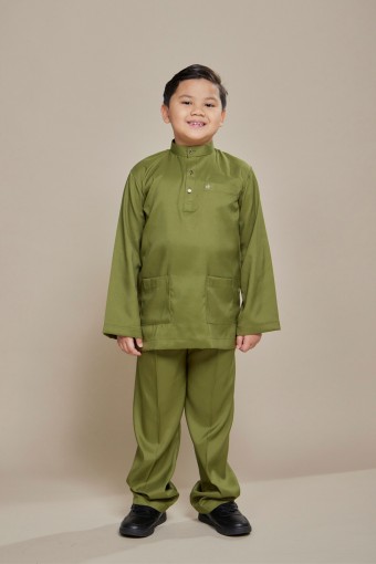 Hud Baju Melayu Olive Green