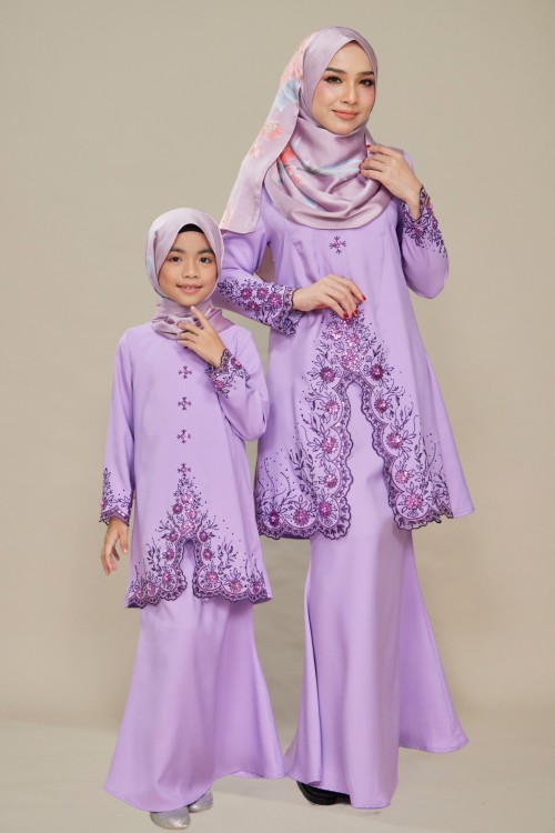 Melissa Sulam Kurung Kids Lavender Purple