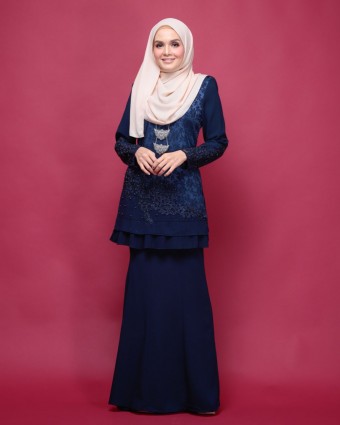 Ratnasari Kurung Navy Blue