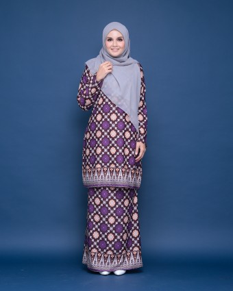 Songket Puteri Cream Purple